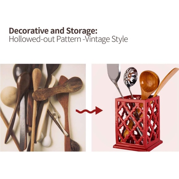 jogreful Vintage Decorative Kitchen Utensil Holder Cooking Utensil Organizer - Picture 4 of 10